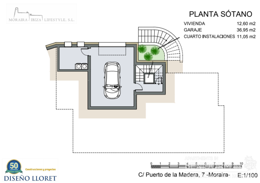 Вилла класса люкс в Moraira, El Portet, продажа